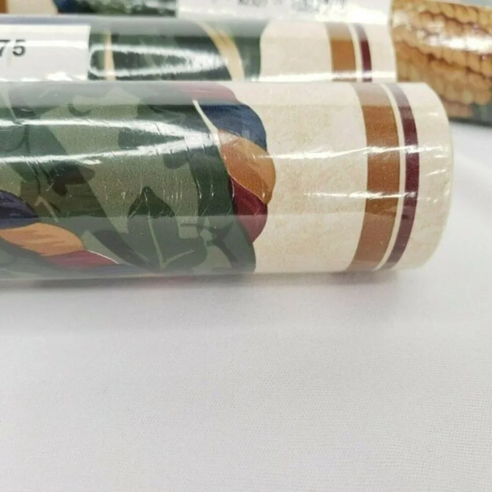 Village Wallpaper Border Floral Tassel Roping Jewel Tone 3 Rolls 45 ft Total New